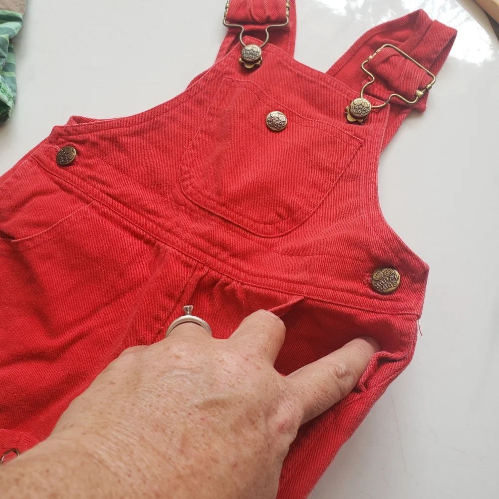 Ralph L. & Happy Kid 💙‎ Vintage Overalls Top Plaid